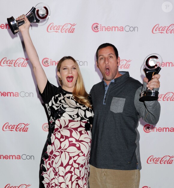 Drew Barrymore et Adam Sandler au CinemaCon 2014, Caesars Palace, Las Vegas, le 27 mars 2014.