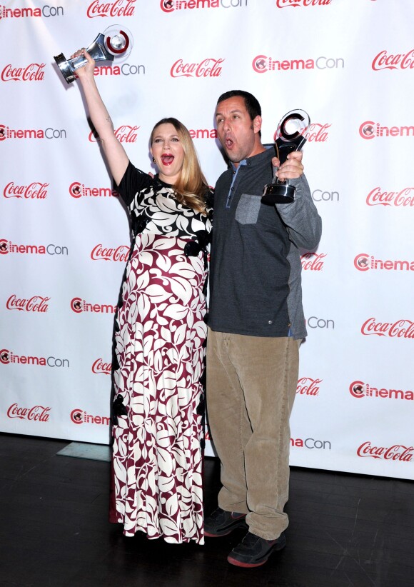 Drew Barrymore and Adam Sandler at 'The Big Screen Achievement Awards' as part of CinemaCon 2014 held at Pure Nightclub at Caesars Palace in Las Vegas, NV, USA on March 27, 2014. Photo by Tammie Arroyo/AFF/ABACAPRESS.COM28/03/2014 - Las Vegas