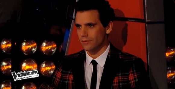 Mika lors de l'épreuve ultime de The Voice 3, le samedi 29 mars 2014 sur TF1