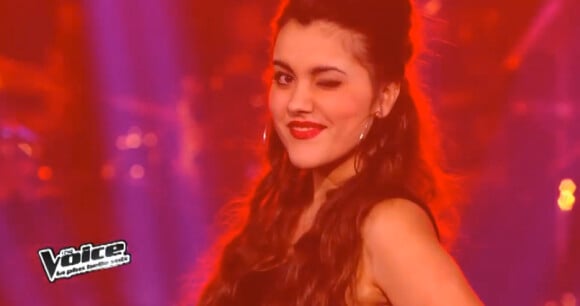 Marina d'Amico lors de l'épreuve ultime de The Voice 3, le samedi 29 mars 2014 sur TF1