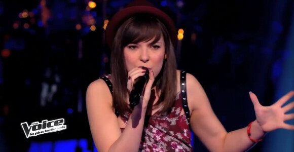 Natacha Andreani lors de l'épreuve ultime dans The Voice 3 le samedi 22 mars 2014 sur TF1