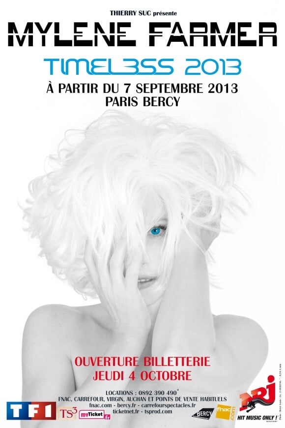 L'affiche de la tournée Timeless 2013 de Mylène Farmer