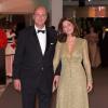 Le prince Serge de Yougoslavie et sa femme lors du Bal de la Rose à Monaco le 29 mars 2014