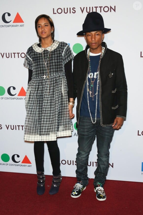 Pharrell Williams et sa femme Helen Lasichanh au 35ème "Moca Gala" à Los Angeles, le 29 mars 2014. 