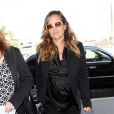 Jade Jagger (enceinte) et son mari Adrian Fillary quittent Los Angeles après les funérailles de L'Wren Scott, le 29 mars 2014.