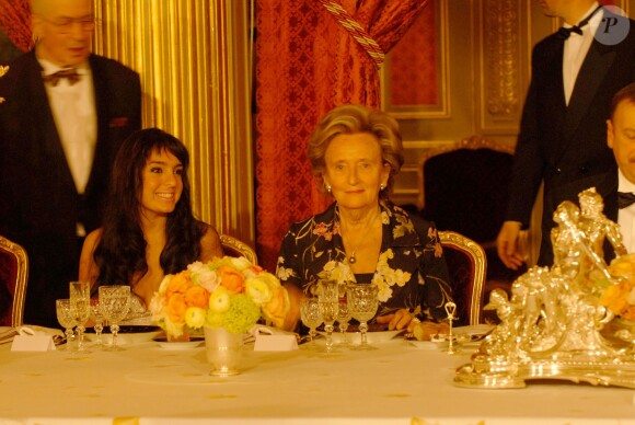 Bernadette Chirac lors d'un dîner d'Etat à l'Eylsée en l'honneur de l'Azerbaïdjan, le 29 janvier 2007.
