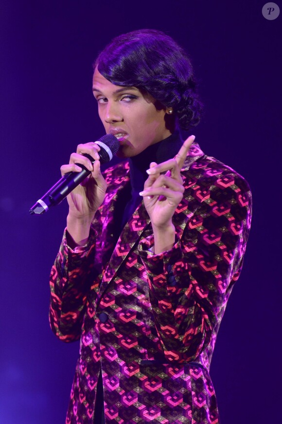 Stromae - Enregistrement de l'émission télé "Che tempo che fa" à Milan en Italie le 19 février 2014.