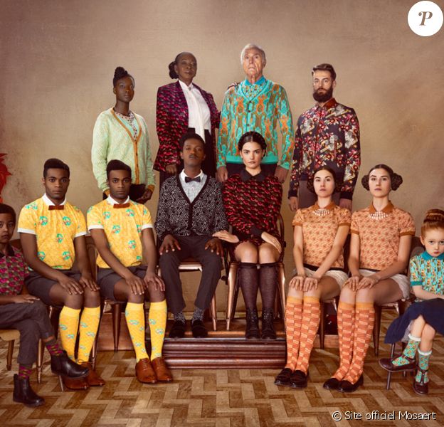Collection Mosaert (polos et chaussettes) pour enfants, hommes et femmes, imaginée par Stromae et ses amis