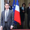 Passation de pouvoir entre Jean-Marc Ayrault et Manuel Valls à Matignon à Paris. Le 1er avril 2014.
