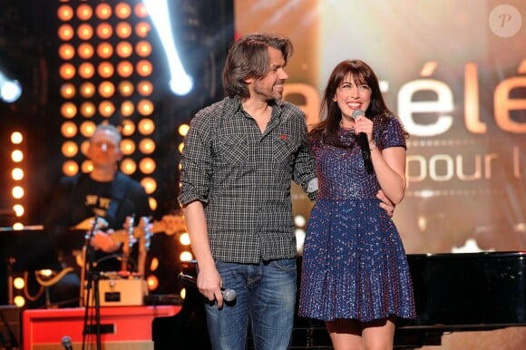 Aymeric Caron et Nolwenn Leroy enregistrent l'émission du Sidaction 2014, les 24 et 25 mars 2014 au théâtre Mogador à Paris (diffusion le 5 avril 2014).