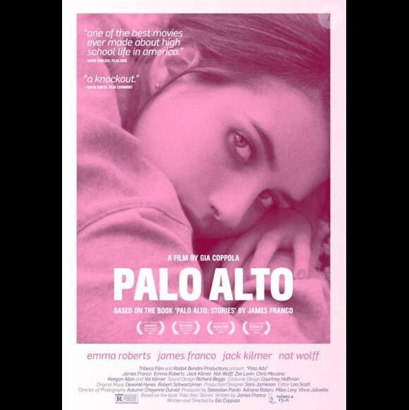 Affiche film Palo Alto, inspiré du livre autobiographique de James Franco