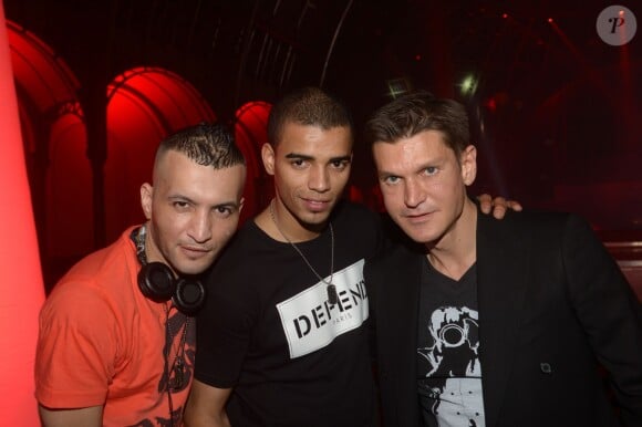 Hakimakli, Brahim Zaibat et Antoine Baduel à la soirée annuelle organisée par Radio FG au Grand Palais, à Paris, le jeudi 3 avril 2014.