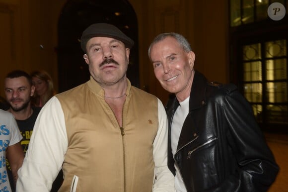 Thierry Mugler et Jean-Claude Jitrois à la soirée annuelle organisée par Radio FG au Grand Palais, à Paris, le jeudi 3 avril 2014.