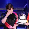 Susan Boyle en concert à Leicester, le 1er avril. La star a soufflée ses 53 bougies sur scène.