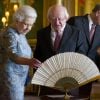 Le président de l'Irlande Michael Higgins était accueilli avec son épouse au château de Windsor le 8 avril 2014 par la reine Elizabeth II, son époux le duc d'Edimbourg et le prince Charles et Camilla Parker Bowles.
