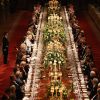 La reine Elizabeth II donnait le 8 avril 2014 au château de Windsor un grand banquet en l'honneur de son hôte, le président de l'Irlande Michael Higgins.