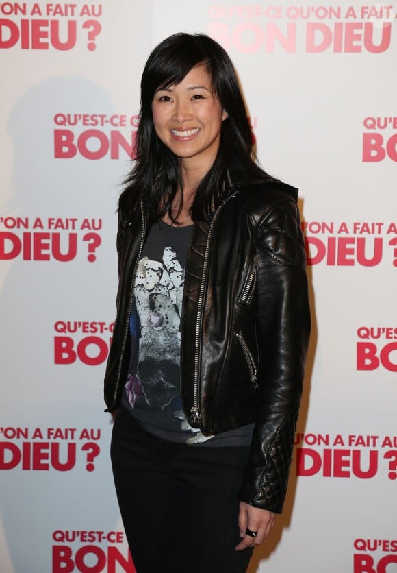 Linh-Dan Pham lors de l'avant-première du film "Qu'est-ce qu'on a fait au Bon Dieu?" au Grand Rex à Paris, le 10 avril 2014