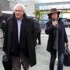 Arrivée de Dominique Strauss-Kahn et Anne Sinclair à l'aéroport de Orly sud. Le 4 janvier 2012.