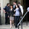 Anne Sinclair et Camille, la fille de Dominique Strauss-Kahn, sortent du tribunal après avoir demandé la libération sous caution de DSK. Le 19 mai 2011.
 