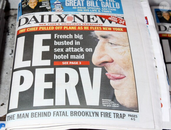 Les journaux américain font leur Une avec l'affaire DSK. Le 15 mai 2011.
 