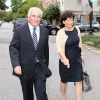 Dominique Strauss-Kahn et sa femme Anne Sinclair retournent à leur maison de Washington DC. Le 29 août 2011.