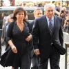 Dominique Strauss-Kahn et sa femme Anne Sinclair arrivent à la cour pénale de New York, le 23 août 2011.