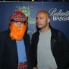 Zinedine Soualem et Eric Judor à la soirée Ballsao Warehouse Party, aux Docks de Paris, jeudi 10 avril 2014.