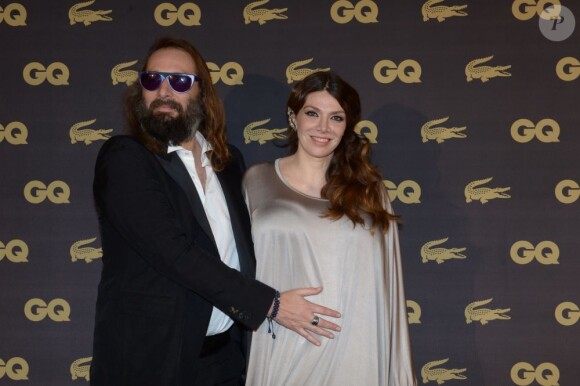 Sébastien Tellier et son épouse Amandine de la Richardière ont officialisé un heureux événement lors de la soirée des GQ Awards, au Musée d'Orsay, le 16 janvier 2013.