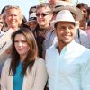 Mélanie-Antoinette de Massy et Jo-Wilfried Tsonga lors du Masters de Monte-Carlo à Monaco, le 14 avril 2014