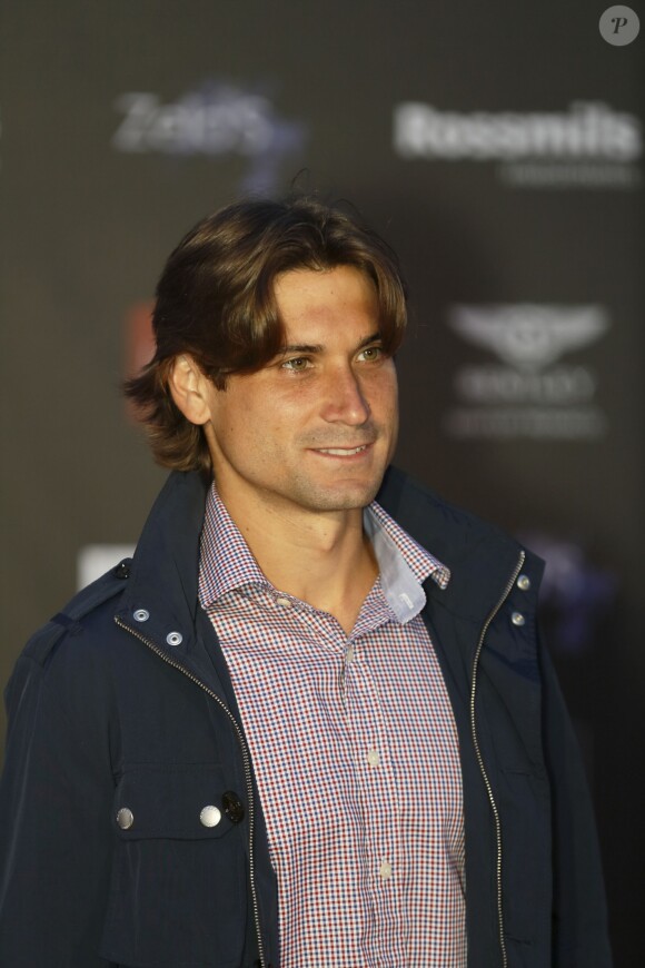 David Ferrer sur le tapis rouge de la soirée de lancement du Masters de Monte Carlo à Monaco, le 12 avril 2014