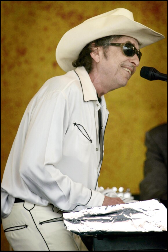 Bob Dylan en concert à la Nouvelle-Orléans, le 28 avril 2006.