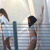 Les Anges de Victoria's Secret, en plein tournage d'une nouvelle publicité à Miami. Le 30 janvier 2014.