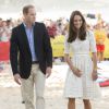 Le prince William et Kate Middleton à la plage de Manly, en Australie, le 18 avril 2014