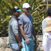 Exclusif - George Clooney en vacances à Cabo san Lucas le 11 avril 2014. Avec des amis, l'acteur américain a joué au volley-ball.