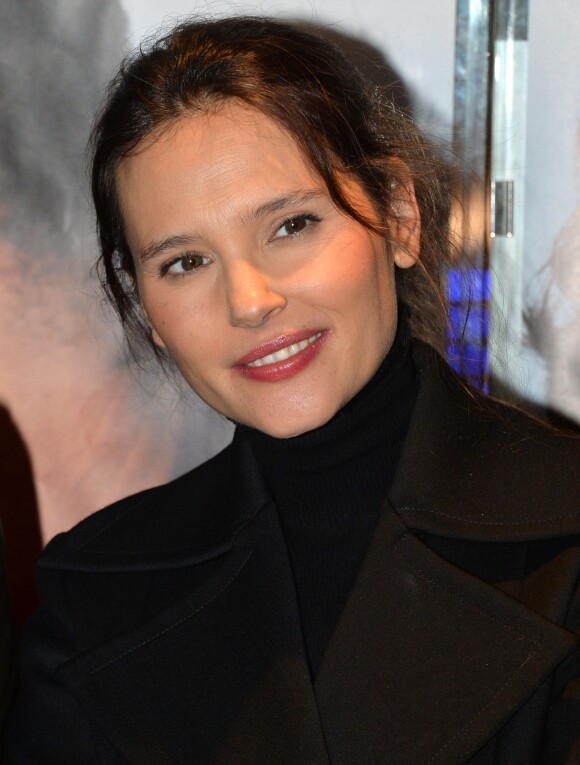 Virginie Ledoyen (enceinte) à Paris, le 20 janvier 2014.