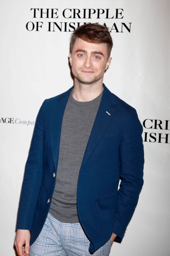 Daniel Radcliffe lors de la générale de la pièce The Cripple of Inishmaan à New York le 20 avril 2014