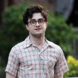  Daniel Radcliffe sur le tournage du film Kill Your Darlings &agrave; Harlem (New York) le 26 mars 2012 