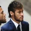 Neymar lors des obsèques de Tito Vilanova l'ex-entraîneur du Barça, en la cathédrale de Barcelone le 28 avril 2014
