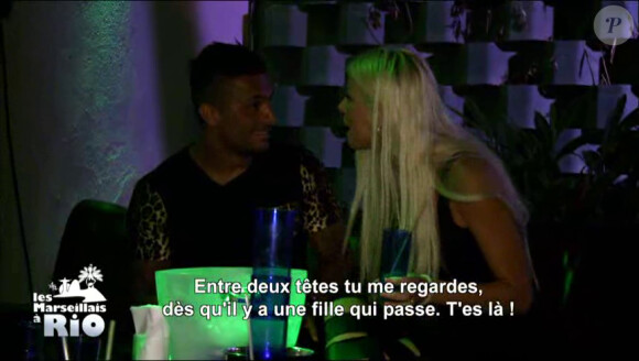 Julien et Jessica dans Les Marseillais de Rio, le mardi 29 avril 2014, sur W9