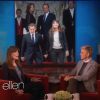 Carla Bruni, invitée du talk show d'Ellen DeGeneres à la télvision américaine, le 28 avril 2014.