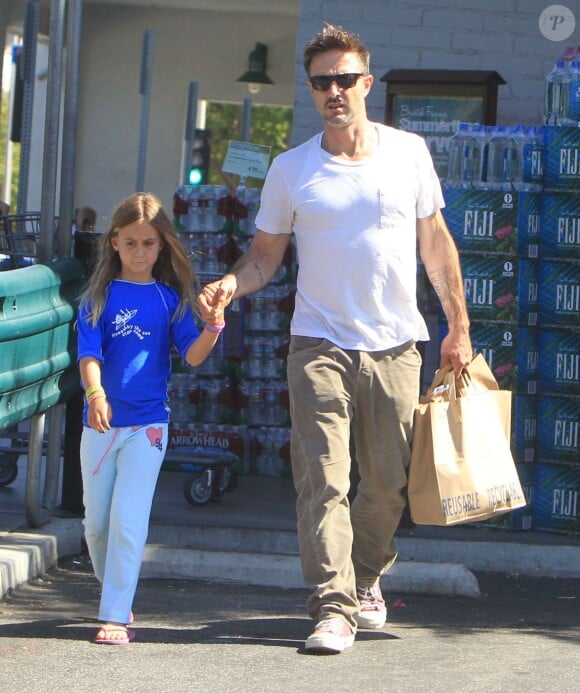 David Arquette et sa fille Coco à Beverly Hills, le 6 juillet 2012. 