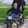 Kevin Connolly, en fauteuil roulant le tournage du film Entourage. Los Angeles, le 1er avril 2014.