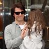 Tom Cruise et Suri Cruise à New York, le 13 avril 2011.