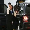 Mila Kunis, enceinte, arrive en voiture au centre médical à Beverly Hills Los Angeles, le 2 mai 2014