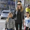 Heidi Klum et sa fille Leni à Beverly Hills, Los Angeles, le 16 février 2014.