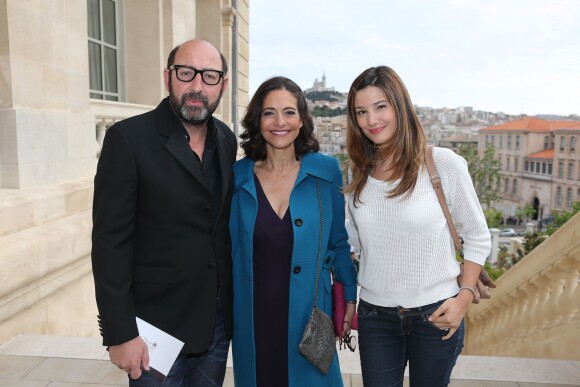 Exclusif - Kad Merad, Gisèle Tsobanian, Alice Pol - Dîner de Gala de l'OM et vente aux enchères animée par Kad Merad et Alice Pol au profit de l'association "les toiles enchantées' à l'hôtel Intercontinental de Marseille, le 6 mai 2014.