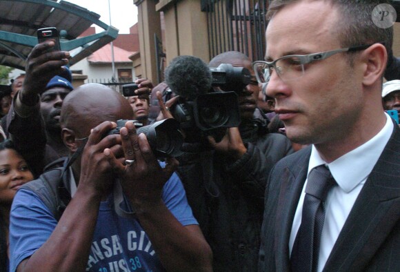 Oscar Pistorius à la sortie de la Gauteng High Court de Pretoria, le 17 avril 2014
