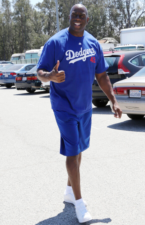 Magic Johnson à Los Angeles, le 17 août 2013