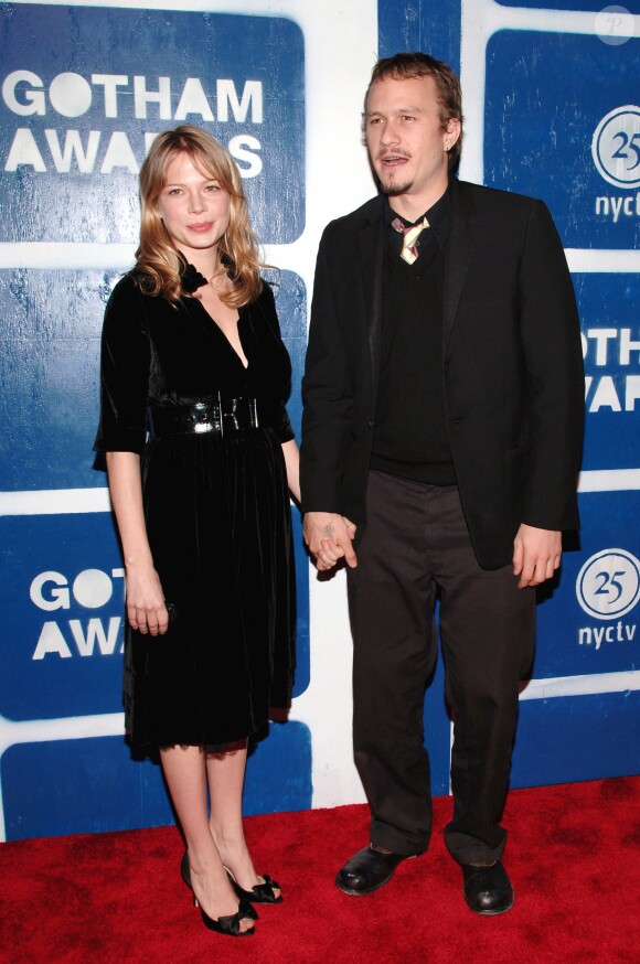 Heath Ledger et Michelle Williams lors des Gotham Awards à New York le 30 novembre 2005