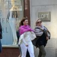 Exclusif - La princesse Märtha-Louise de Norvège à New York avec des amis le 24 avril 2014